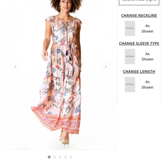Eshakti floral Paisley crepe maxi dress - Picture 1 of 4
